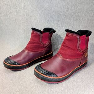 Keen Elsa Womens Waterproof Chelsea Boots Womens Size 7 Red Black